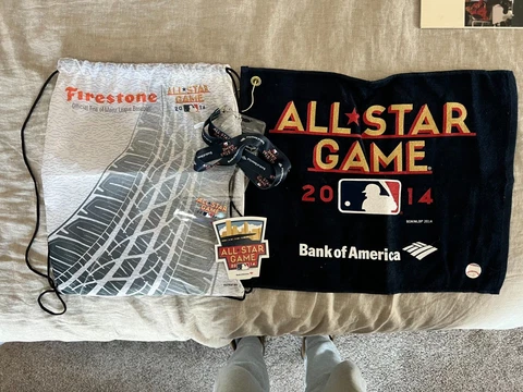 2014 MLB All-Star Game Souvenir Bundle Bag Lanyard Towel Magnet Minnesota Twins Cover