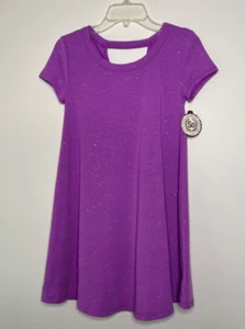 New So Girls Formal Swing Dress Size M 10 Sparkling Glitters on Purple U neck - Picture 1 of 4