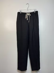J Crew Pull On Straight Leg Wool Pants Flannel Lined Size 8T Black - Picture 1 of 5