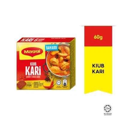 Cubo de stock de curry Maggi 60 g/Kiub Kari Maggi (6 cubos x 4 paquetes) envío de comida halal EE. UU. Foto 1 de 4