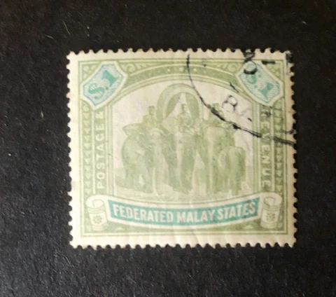 federated malay states 1904-22 $1 cds used sg48a. z19 Cover