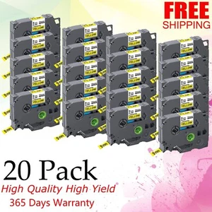 20 PK Label Tape For Brother TZe-621 Compatible PT9400 PT310 PT320 PT1000 PT1100 - Picture 1 of 1