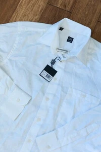 Ike Behar Herren Größe Medium Kleid Kragen Knopfleiste Langarm weiß geblümt - Bild 1 von 9