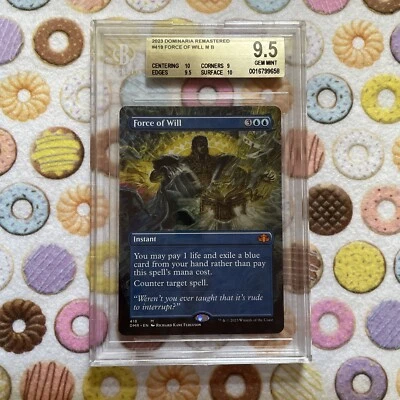 BGS 9.5 GEM MINT MTG 2023 Force Of Will Mythic Rare #418 Dominaria Remastered - Image 1 of 2