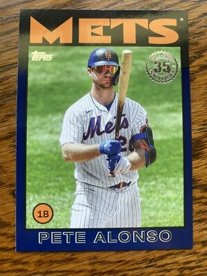 Pete Alonso 2021 Topps 1986 35th Anniversary #86B-65 Blue Parallel - Image 1 of 2