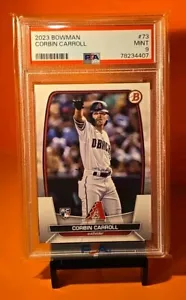 Tarjeta de novato Bowman Corbin Carroll 2023 RC #73 Arizona Diamondbacks PSA 9 como nueva - Imagen 1 de 2
