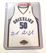 Grizzlies Zach Randolph Mint 2010-11 Panini Threads Jersey On-Card Auto #42/49
