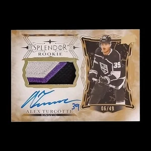 2021-22 Splendor Hockey Rookie Patch Auto /49 Alex Turcotte - Picture 1 of 2