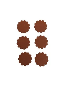 Roseta de cuero personalizada Berlin sin ranuras paquete redondo de 6 CS125R de 1,25 pulgadas - Imagen 1 de 1