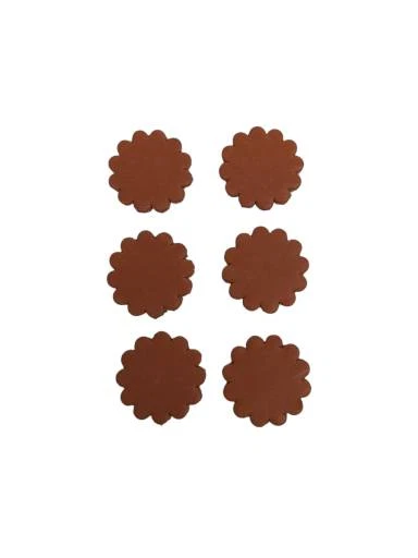 Berlin Custom  Leather Rosette without Slots 1.25 inch Round Package of 6 CS125R - Image 1 of 1