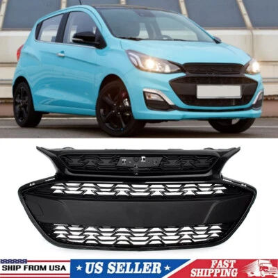 Fit For Chevrolet Spark 2019-2022 Front Bumper Grille Grill Assembly Gloss Black - Imagem 1 de 4