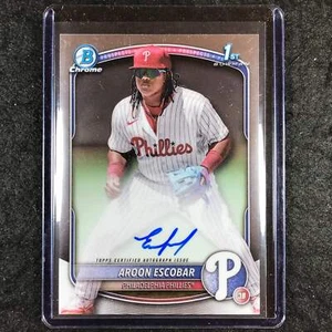 2025 Bowman Baseball AROON ESCOBAR Chrome Prospect 1st Bowman Auto Base #AE - Picture 1 of 1