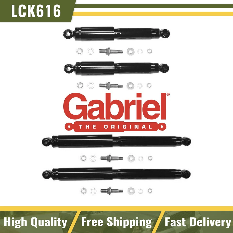 Amortiguadores delanteros y traseros para camioneta 73-87 GMC Chevy C10 C20 Suburban 2x2 tracción trasera Gabriel Foto 1 de 1