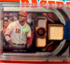 2023 Topps Tribute Triple Relics Purple 20/50 Joey Votto Cincinnati Reds