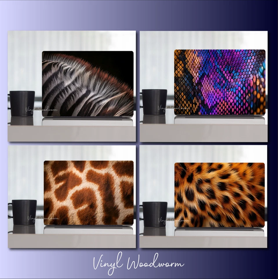 Laptop Skin Vivid Animal Print Protective Decal Vinyl Cover Stickers PC Floral - Image 1 of 1