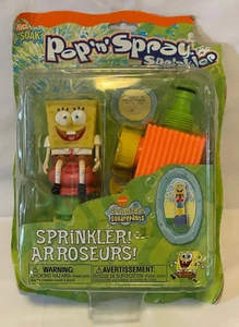 Sponge Bob Squarepants Pop 'n' Spray Sprinkler Water Toy Animation Nickelodeon - Picture 1 of 8