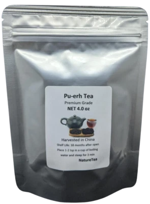 普洱茶 淮水茶 - 4 盎司 - 100% 自然优质散叶 — 第 1/3 张图片