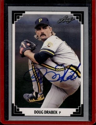 1991 Leaf #516 Autographed Doug Drabek Trading Card - Image 1 of 2
