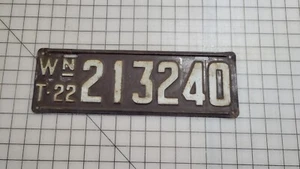 Singola targa 1922 Washington WN camion auto metallo 213240 - Foto 1 di 2