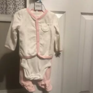NWT Carter’s baby girl 3 piece outfit 6 months Polka Dots Pink Valentines Day - Picture 1 of 3