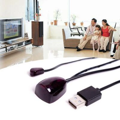 Infrared USB Remote Control Receiver Extender Repeater Emitter Black M0L0 - Image 1 of 4