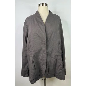 Chaqueta de verano para mujer Eileen Fisher Lagenlook manga larga lino cierre cremallera’s - Imagen 1 de 12