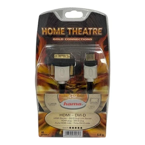 0079061 Hama HDMI to DVI-D Cable Gold Connections Black 3.0m - Imagen 1 de 1