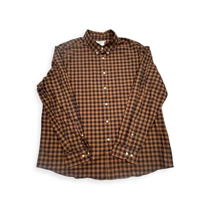 Goodfellow & Co Herren braun blau kariert Langarm stilvolle Freizeitkleidung XXL - Bild 1 von 5