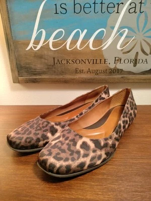 Nurture Animal Print Ballet Plano Puntera Cuadrada Cómodo Mujer Talla 8 Foto 1 de 4