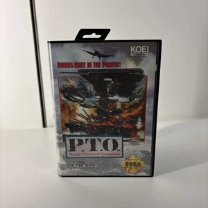 P.T.O. Pacific Theater of Operations de KOEI con manual (Sega Genesis) - Imagen 1 de 3