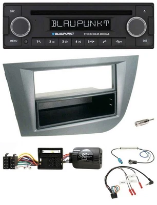 Blaupunkt Lenkrad Bluetooth DAB CD USB Autoradio für Seat Leon 2005-2010 dunkelg - Bild 1 von 4