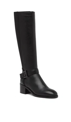 Botas de montar Aquatalia Jessa de cuero negras botas elásticas de cuero talla 8,5 Foto 1 de 4