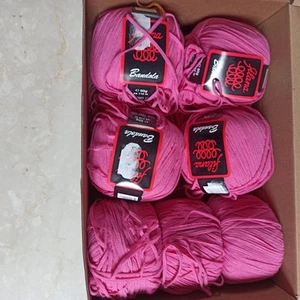 7x Filana Bandola Wolle Bändchengarn Garn Stricken Himbeere rosa pink 50g - Bild 1 von 1