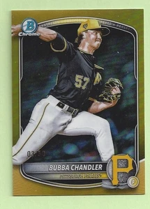 2024 Bowman Chrome Prospects Gold Refractor BUBBA CHANDLER #d /50 Pirates - Bild 1 von 2