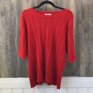 Silk Boutique 100% silk knit red sweater size 1X new with tags - Picture 1 of 3