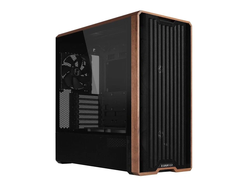 Lian Li LANCOOL 217 Genuine Walnut Wood Computer Case,  Mid-Tower ATX PC Case - Image 1 of 4