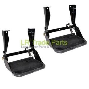 FITS DEFENDER 90 110 130 NEW FOLDING SIDE STEPS X2 & FITTING KITS STC7631 - Picture 1 of 5