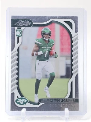 AHMAD "SAUCE" GARDNER 2022 ABSOLUTE ROOKIE FOOTBALL NEW YORK JETS RC Q1837 - Image 1 of 2