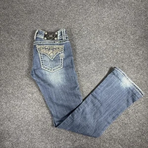 Miss Me Jeans Damen 27 Blau Bootcut Vintage 32B JP4655-6 Verzierte Tasche Denim - Bild 1 von 9