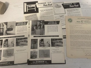 The Zierden Company - Hose Reels- 1952 - Brochures, Drawings, Etc. Lot - Picture 1 of 7