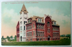 OLYMPIA WASHINGTON POSTKARTE WASHINGTON HIGH SCHOOL #22j7 - Bild 1 von 2