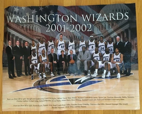 WASHINGTON WIZARDS 2001-2002 POSTER WITH MICHAEL JORDAN Cover