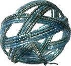 VNTG Beaded Cuff Bracelet Shades Of Light And Dark Blue Glass Beads Expandable