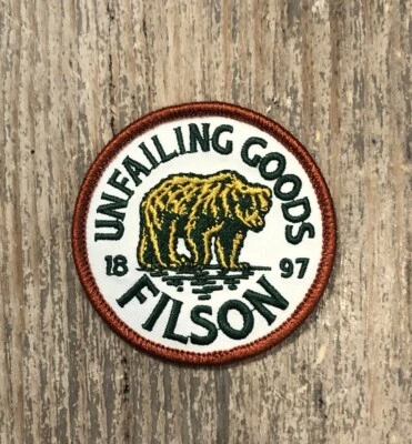 Parche vintage Filson "Unfailing Goods 1897" Foto 1 de 2