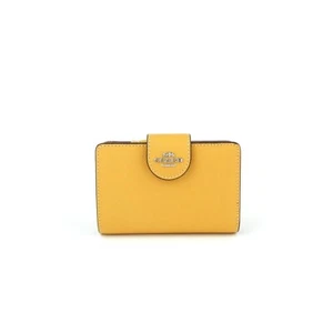 Coach Honeycomb Leather Medium Corner Zip Wallet NWOT 6390 - Picture 1 of 6