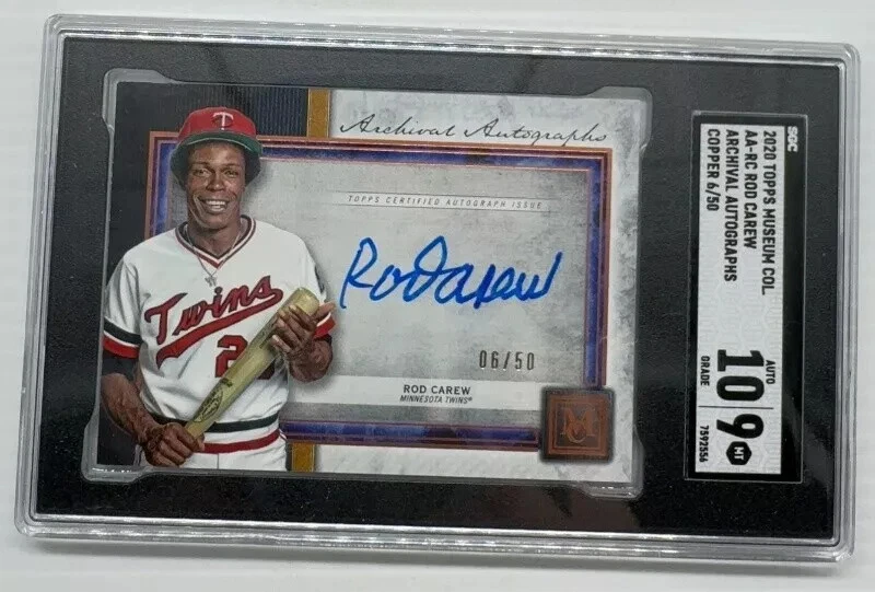 2020 Topps Museum Rod Carew Copper Archival Autograph Auto #06/50 SGC 9 10 - Image 1 of 2