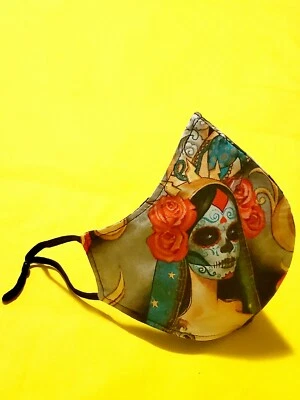 Dia De Los Muertos Adjustable Face Mask  - Image 1 of 4