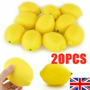 20X Home Party Artificial Lifelike Limes Lemon Fake Fruits Decorative Props UK