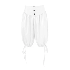 Medieval Mens Pants Renaissance Knee Pants Knickers Vintage Ridding Breeches - Picture 1 of 24