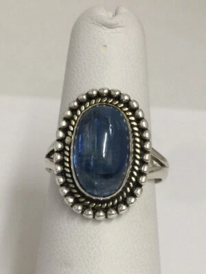 Natural Kyanite Gemstone Sterling Silver Ring Size 5.5 - Image 1 of 4